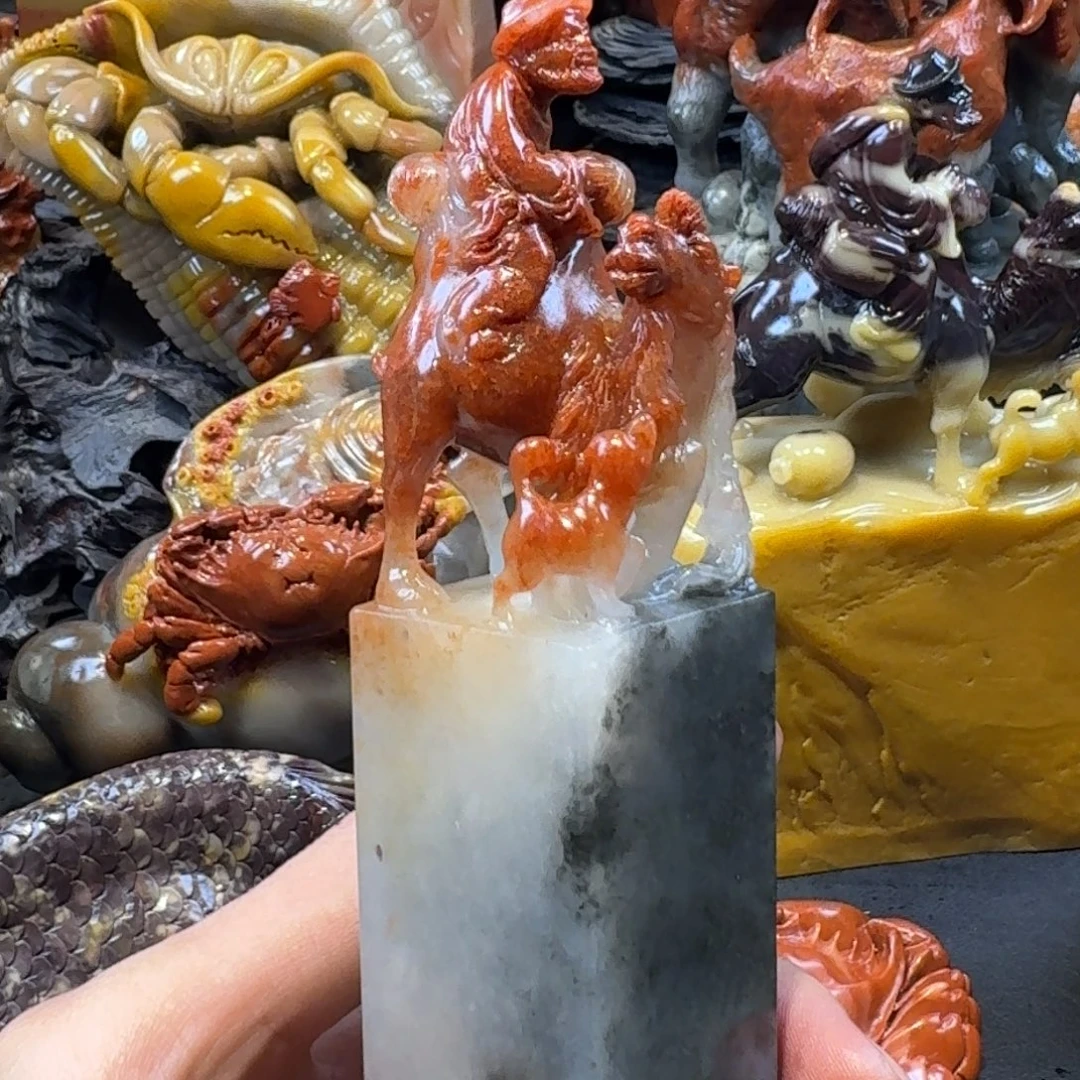 寿山石手工艺作品 巧色巧雕