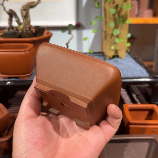 莒***刘紫砂花盆全手工制作