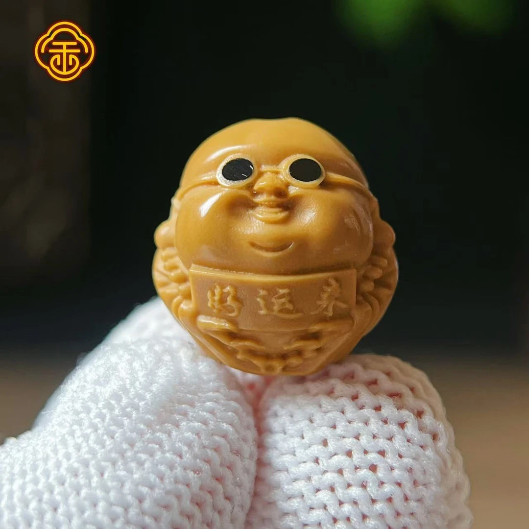 猴头核桃  1.6好运来弥勒镶嵌款   文玩单粒