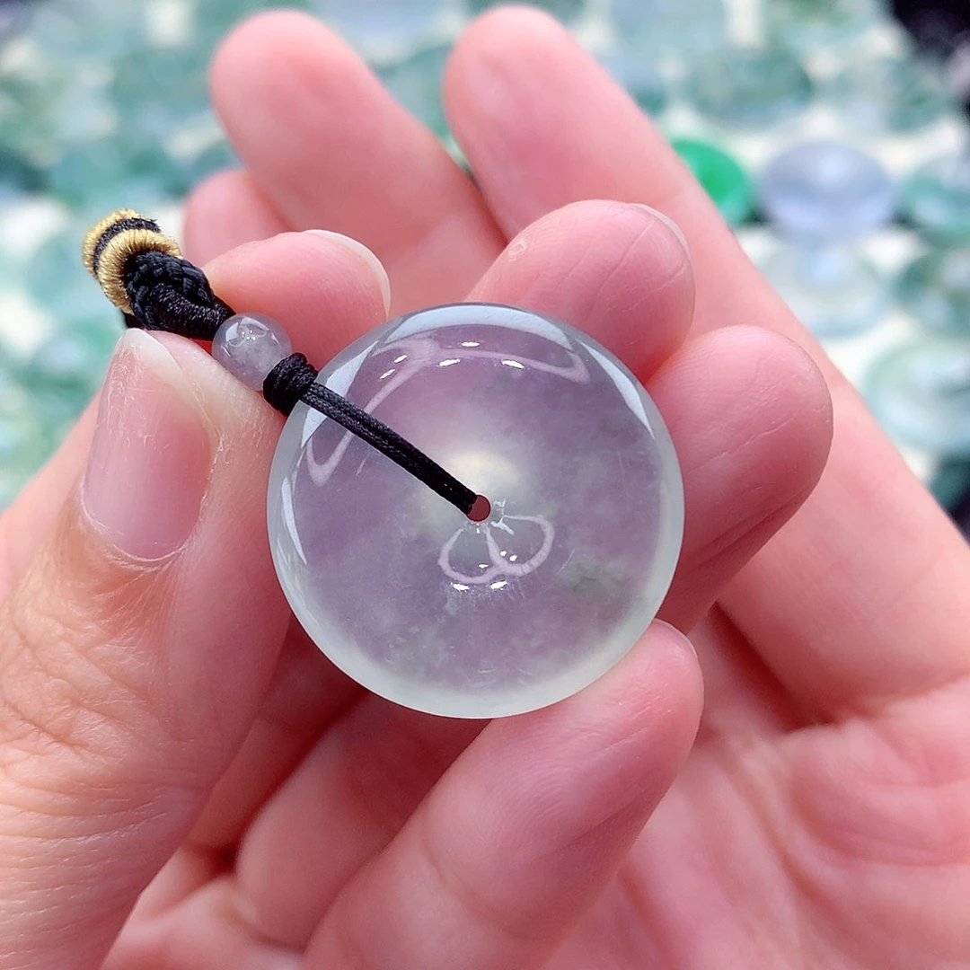 翡翠未镶嵌颈饰编号136-尺寸24.1/5.6