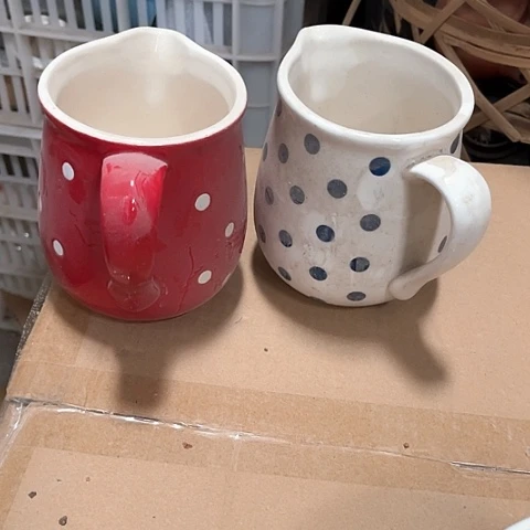 微瑕，不能明火，波点杯，红，白