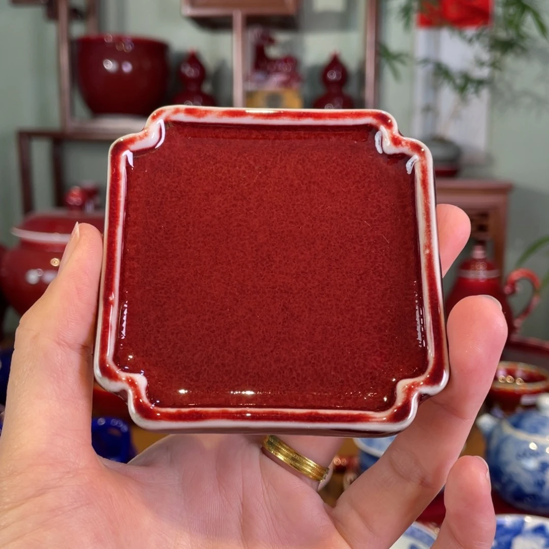 清欢雅玩原矿郎红福利杯垫