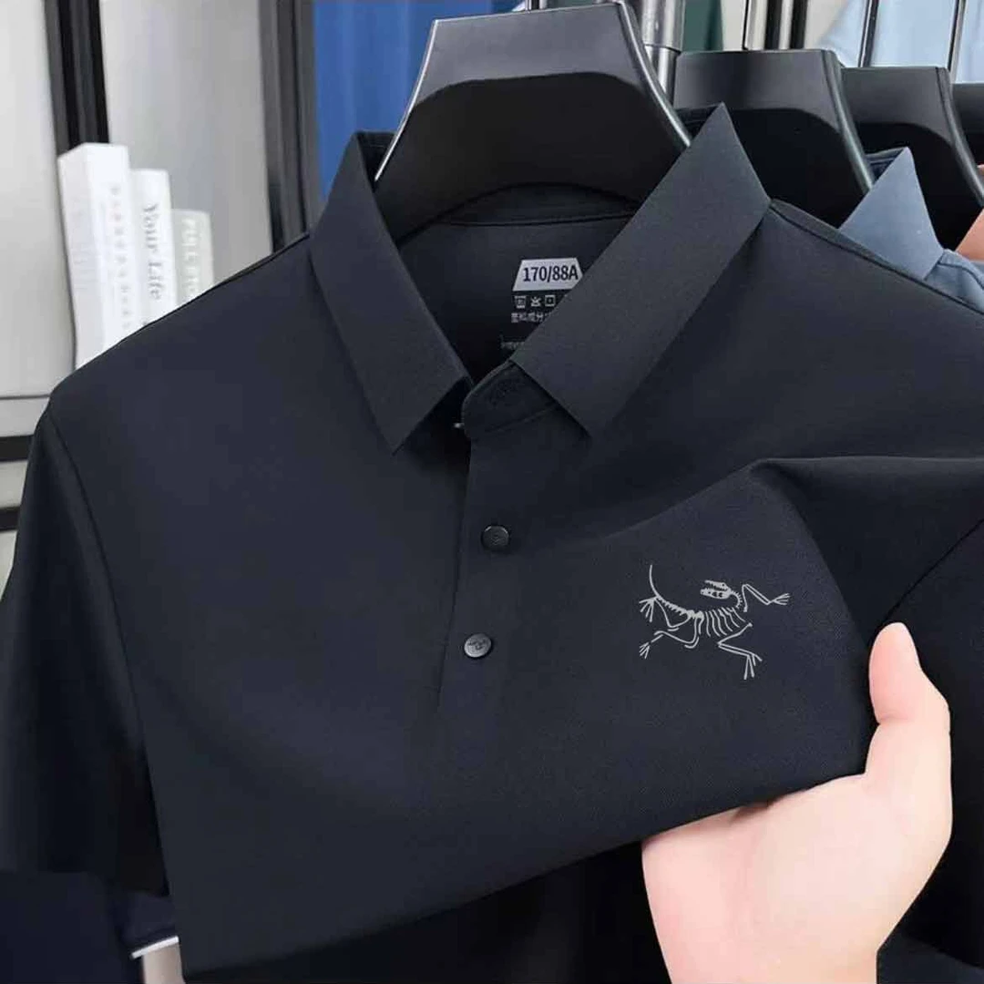 【心安】【刺绣】【袅_POLO】高奢舒适时尚翻领高定奢品休闲男女polo衫