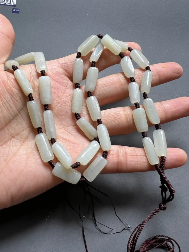 天然和田玉白玉挂件链