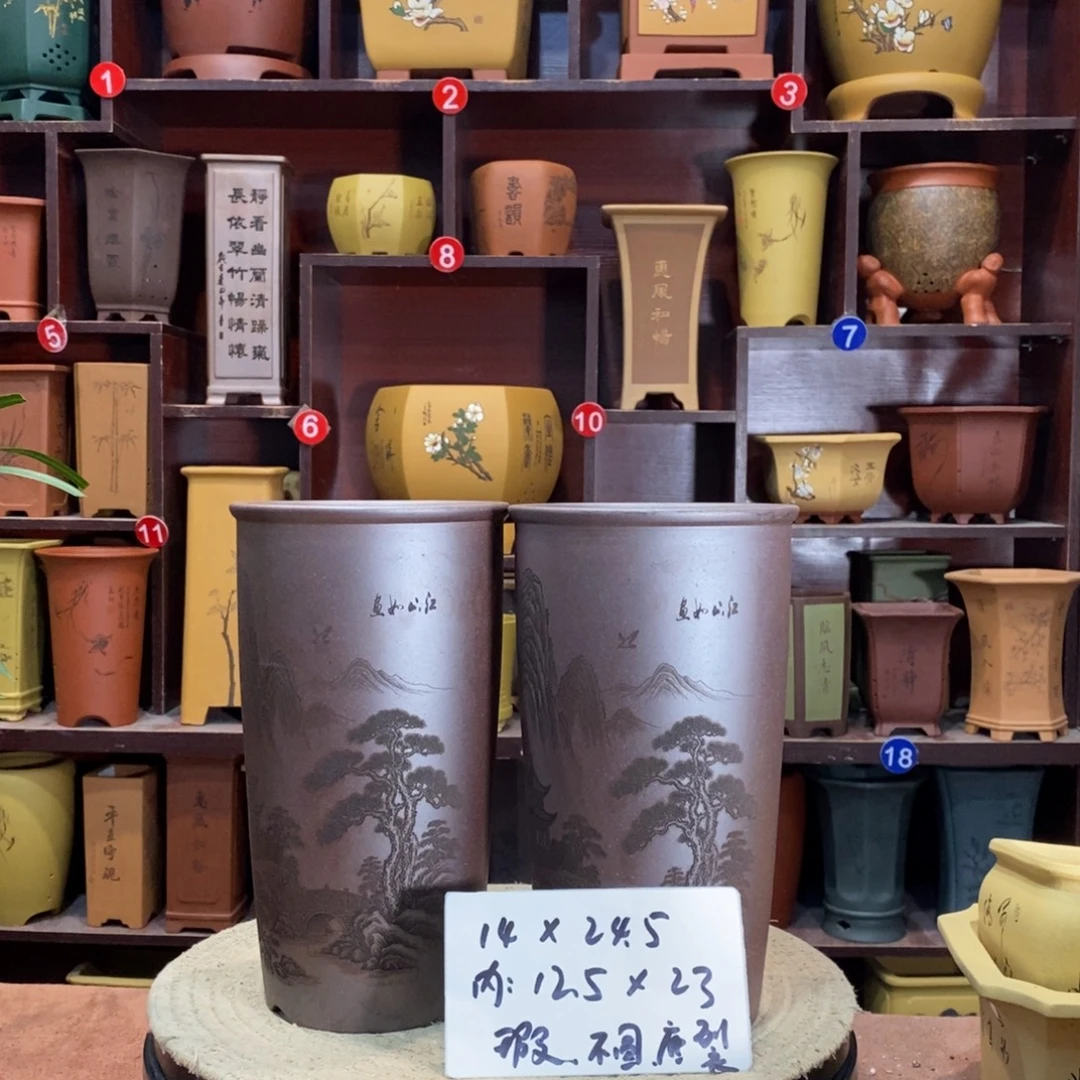 紫砂艺术紫砂花盆