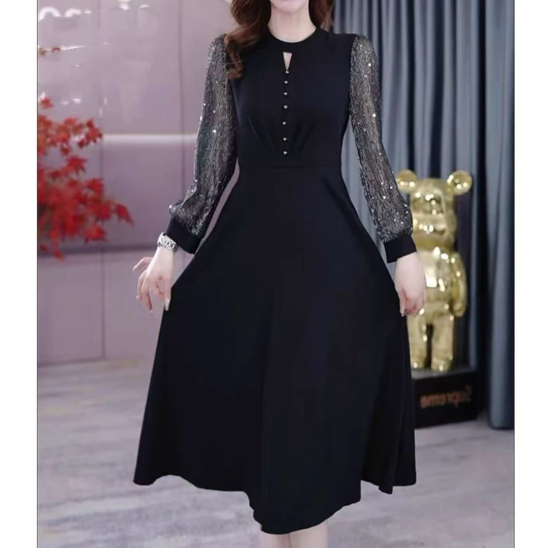 【连衣裙】秋季高档新款连衣裙装设计感时装女装服装4870[GYSS]
