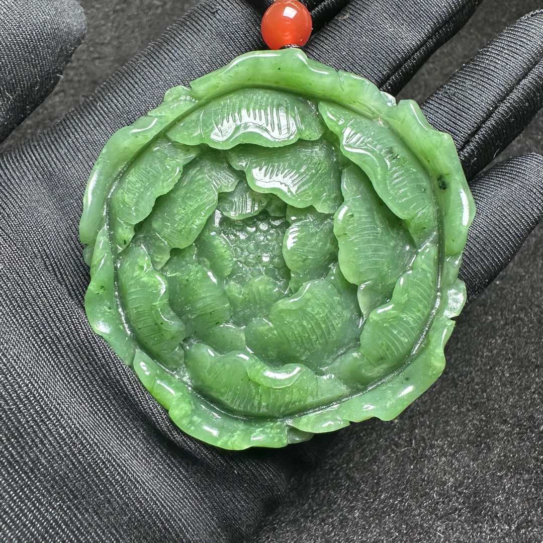 碧玉吊坠牡丹花，多样化随机发一个（LG）