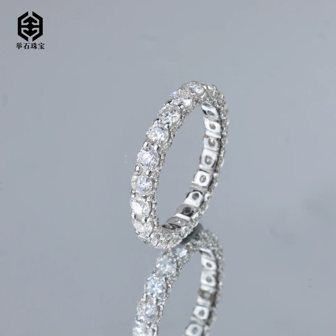 925银莫桑石银制品 【举石】T0615-9819-044莫桑钻戒指（一件/自选）u