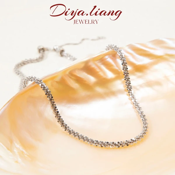 坠链均925银 梁雅帝新品【星河车花】满天星设计款气质百搭纯银项链