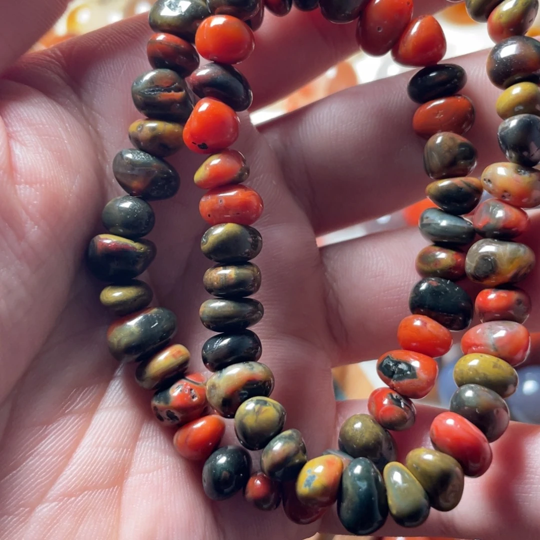 毛***豆南红玛瑙未镶嵌手链