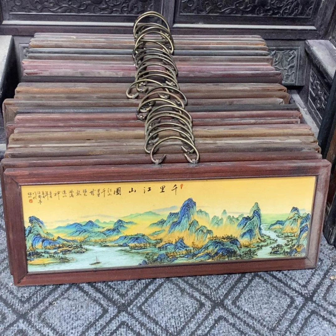 瓷片53*21 景德镇瓷板画柴窑烧制