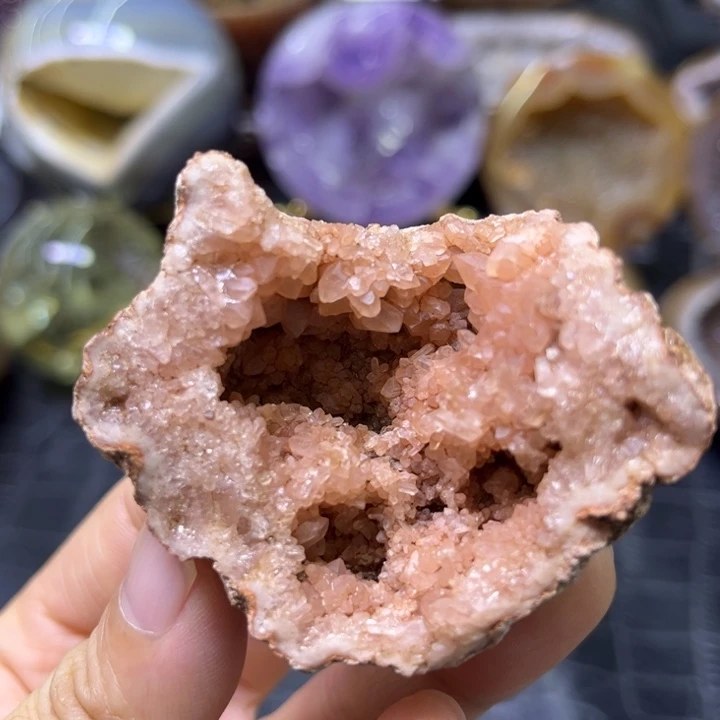 未镶嵌发饰水晶粉晶洞