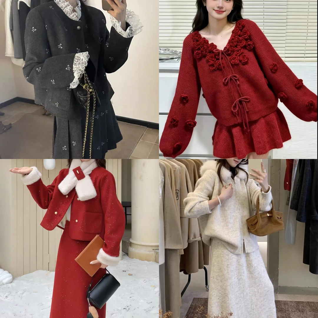 （69.9-199.9）2025年秋冬新款小香显瘦韩版仙女裙套装