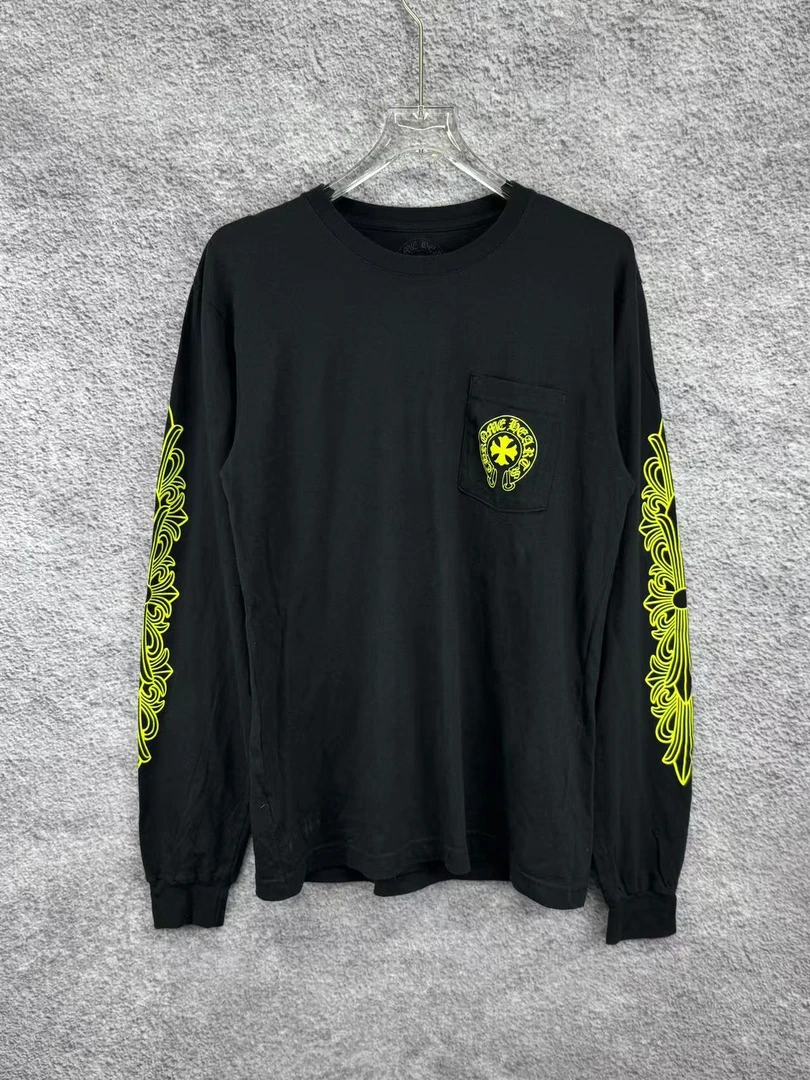 99新 Chrome Hearts/克罗心 口袋马蹄满印梵文长袖/L码/NR0039