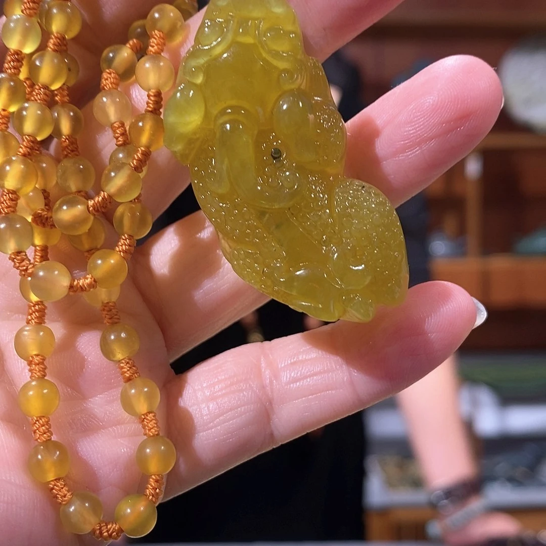 未镶嵌岫玉毛衣链