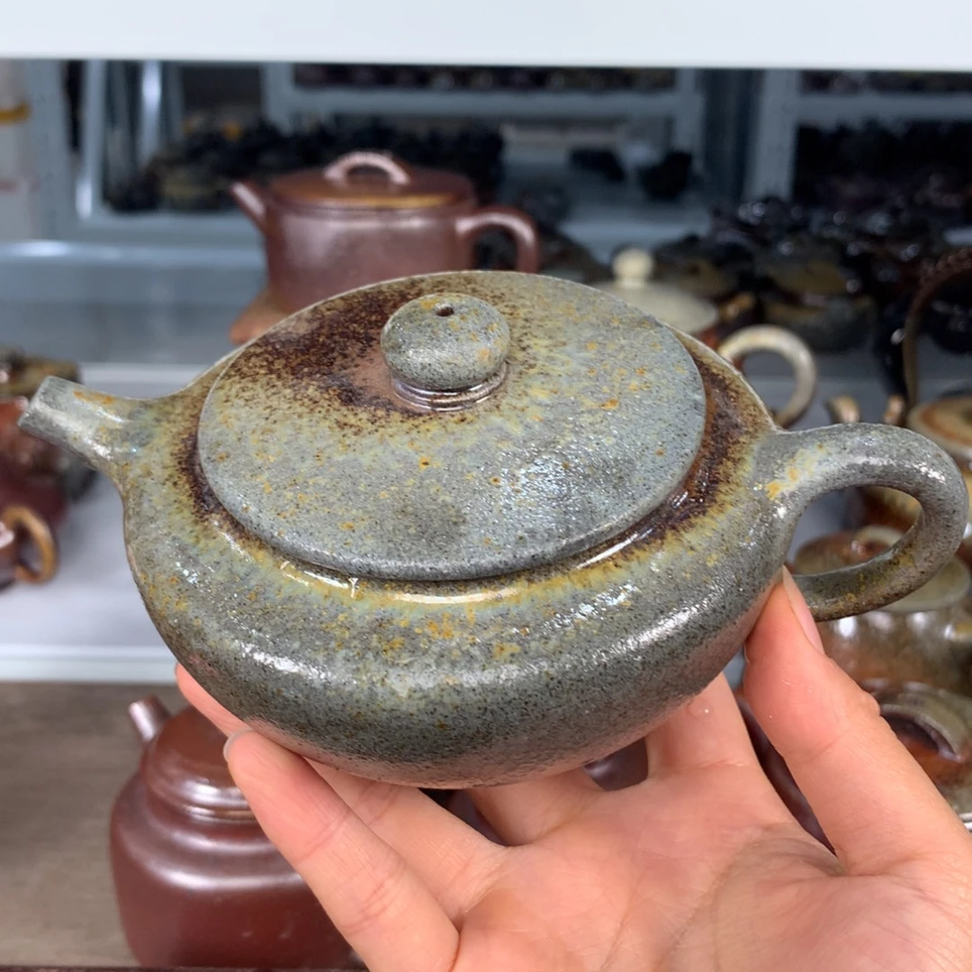 茶壶紫砂纯自然柴烧