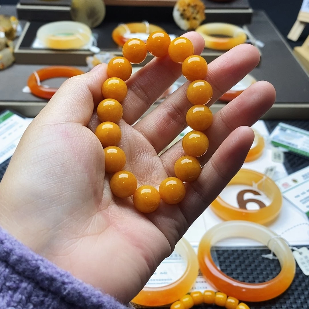 石英质玉（黄龙玉）未镶嵌手镯