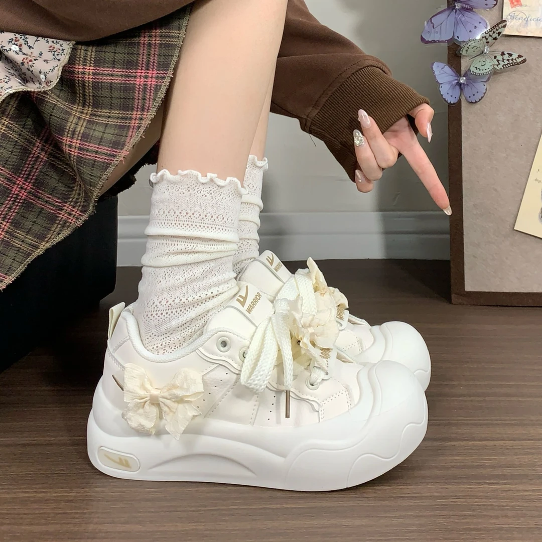 回力小白鞋女生2025新款可爱百搭鞋子ins潮小众原创厚底休闲板鞋