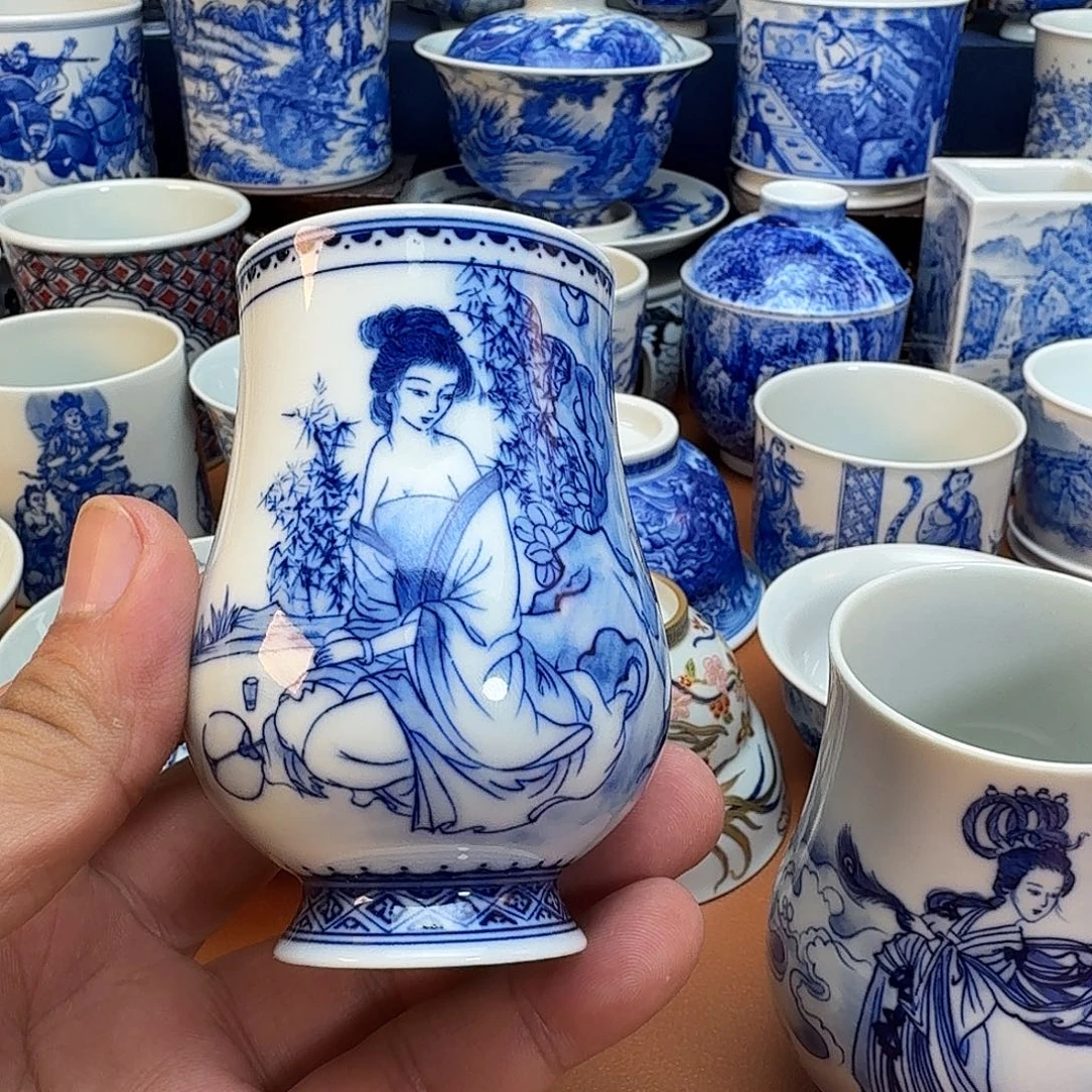 等***哥杯子景德镇全手工手绘陶瓷