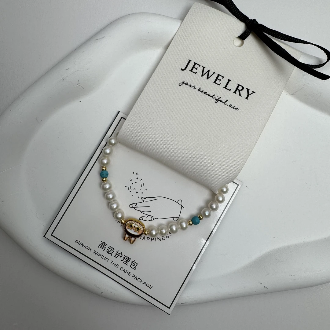 天然淡水AK珍珠手链5-6mm满串珠珍手链正圆极微瑕强光