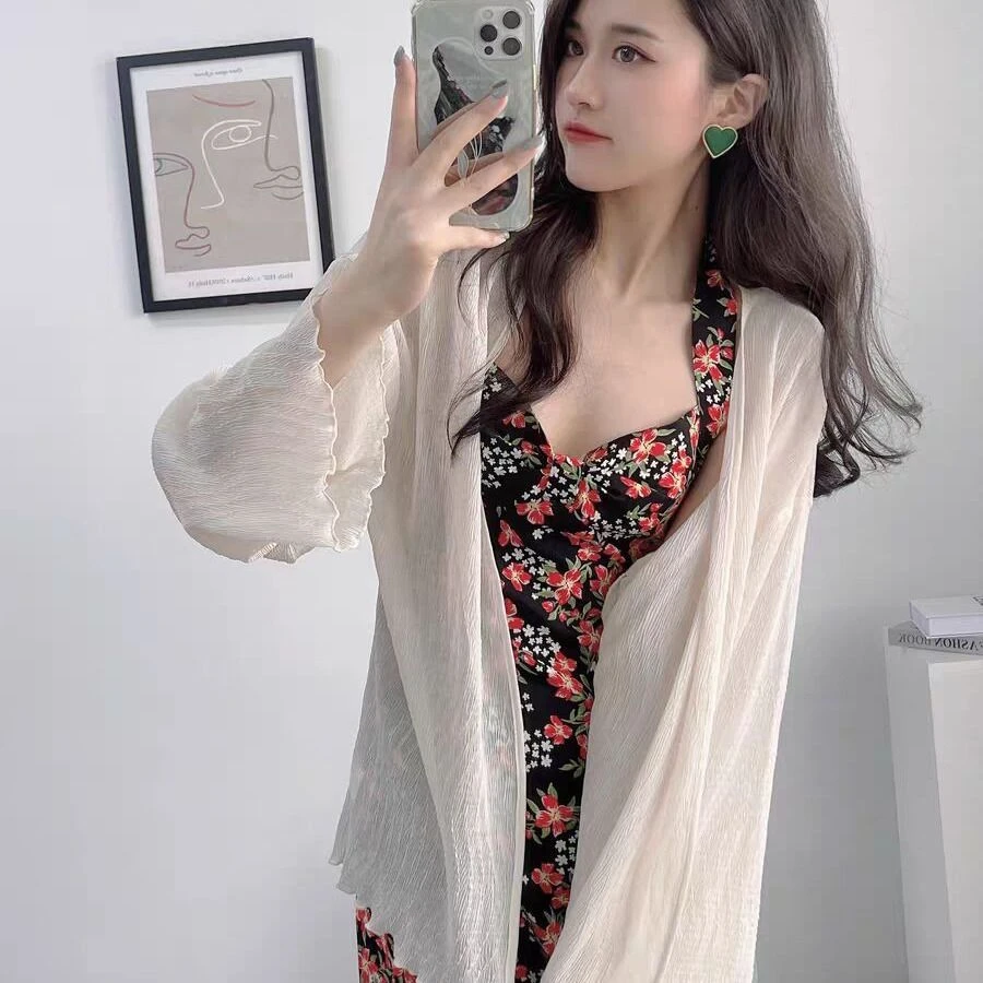 蕉内超仙雪纺防晒衣女外穿夏季长袖设计感小众开衫外套薄款披肩防