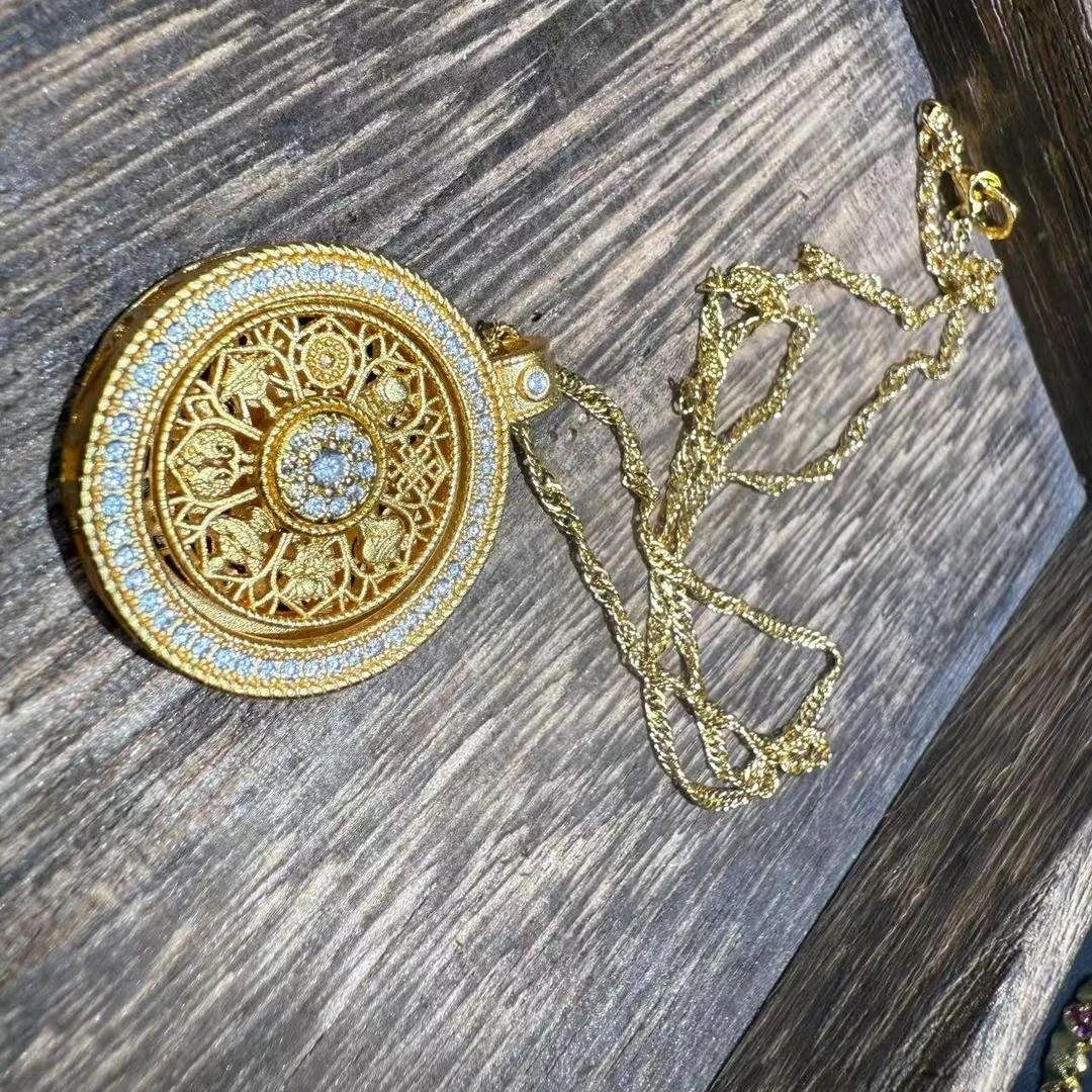 【国检证书+运费险】收藏级 钻石八宝罗盘吊坠-B950