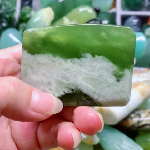 蛇纹石玉未镶嵌手把件