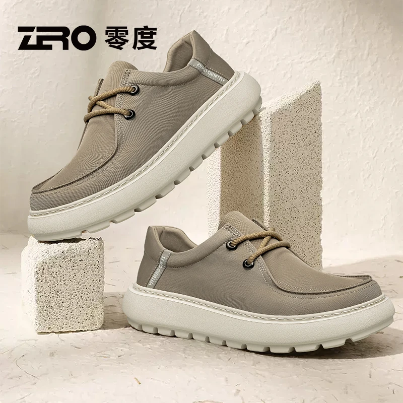 零度ZRO男鞋老北京布鞋轻便运动休闲鞋男一脚蹬透气百搭帆布鞋子