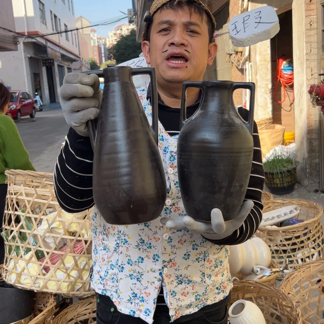 摆件116 号高中低温陶瓷工艺瓶（部分微瑕）