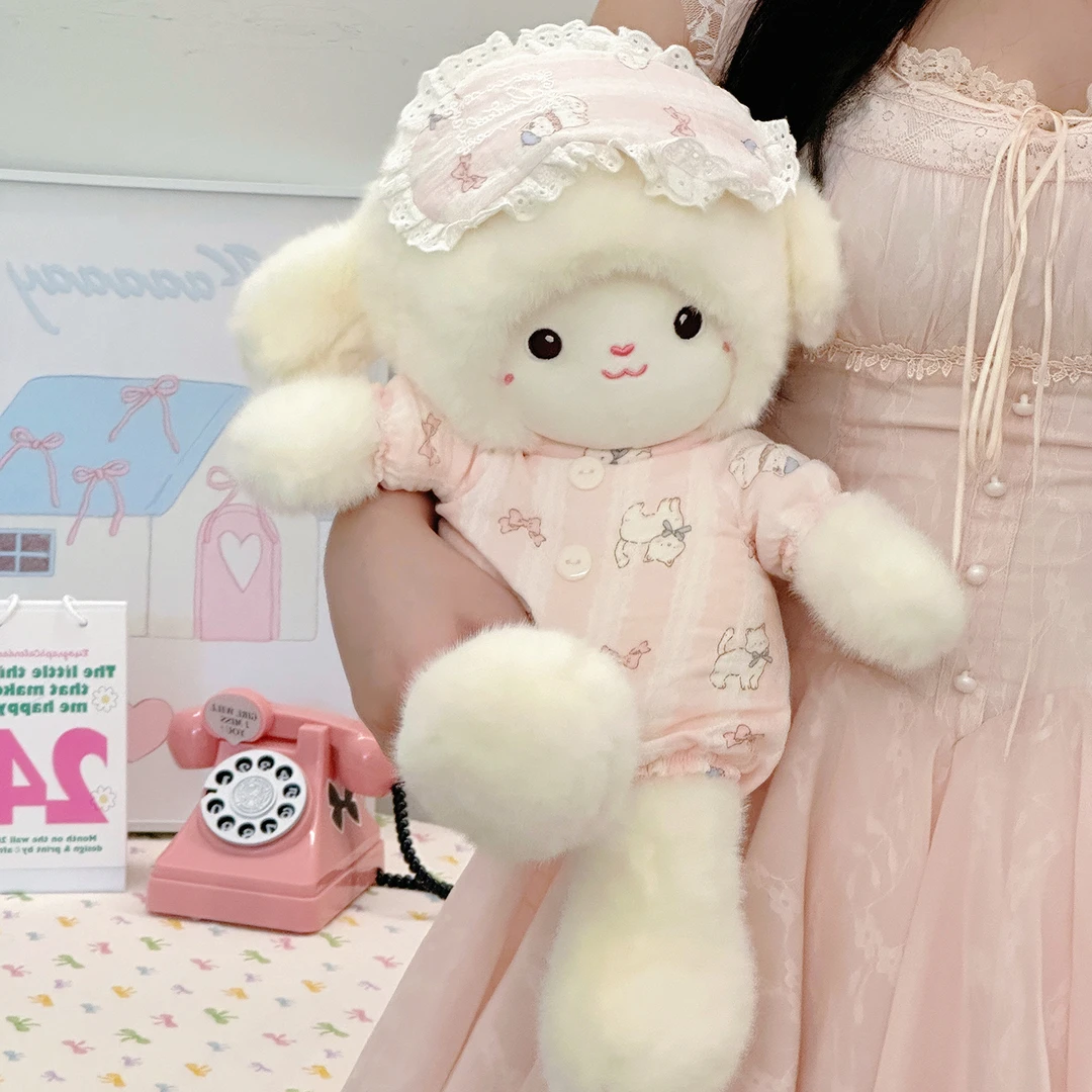 跑跑小羊玩偶女孩睡觉抱枕可爱公仔安抚娃娃毛绒玩具女生生日礼物