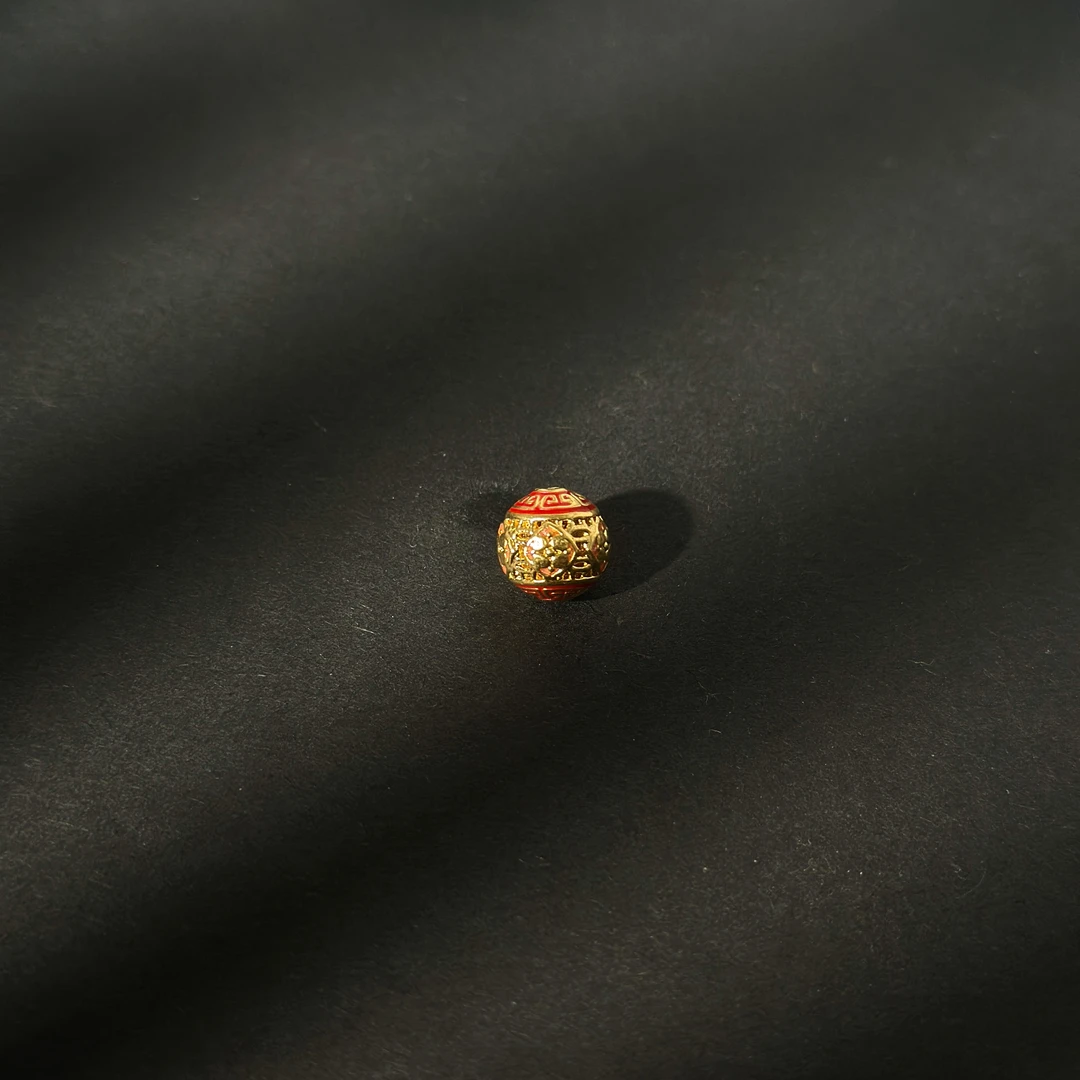 足金999镂空珐琅花丝珠【精品珐琅】多款