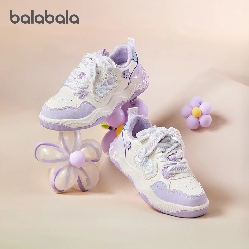 巴拉巴拉童鞋儿童板鞋透气防滑鞋子女童2025秋季新款休闲鞋可爱萌