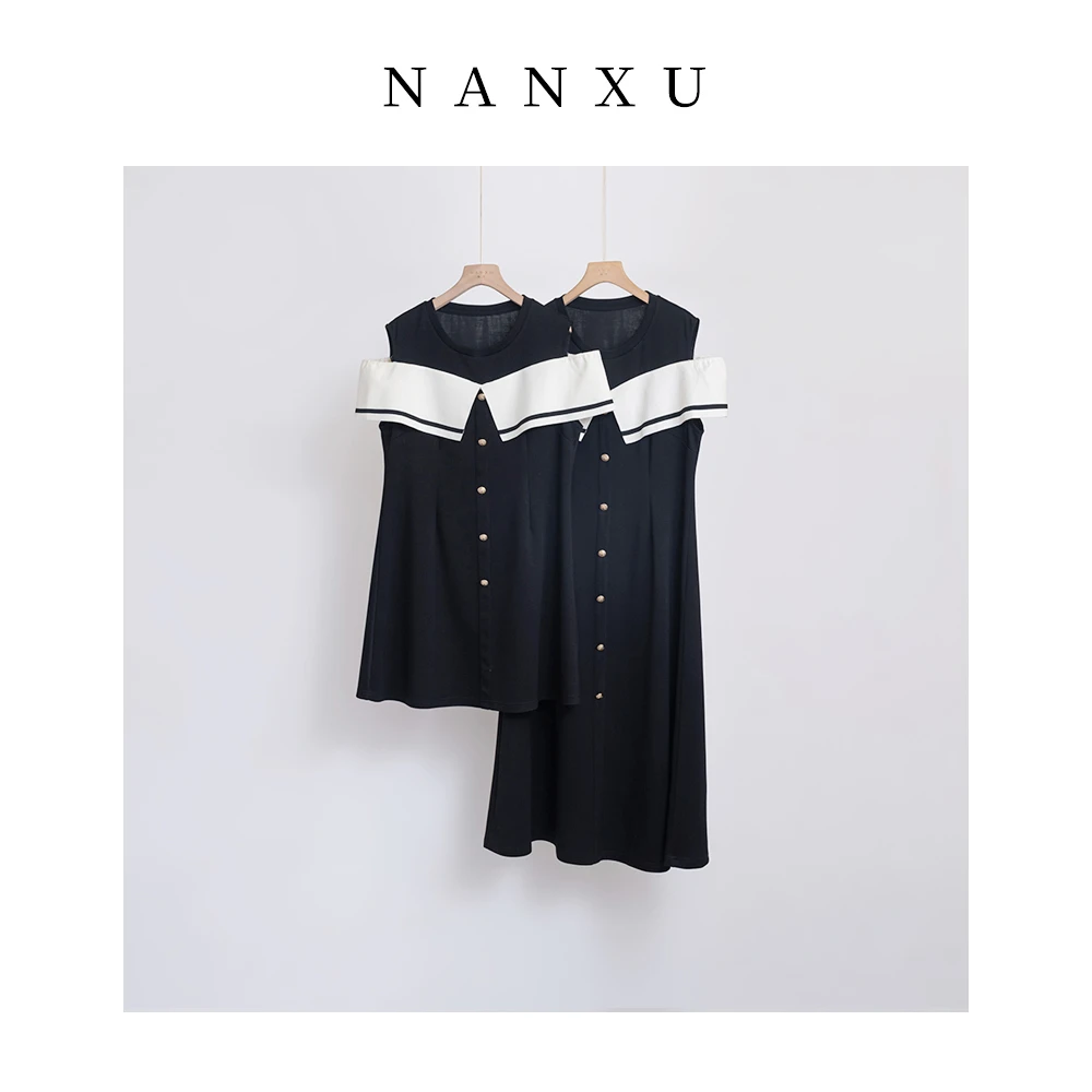 楠序微胖女装 露肩显瘦连衣裙洋气衣服女新款连衣裙女夏季YZ36126