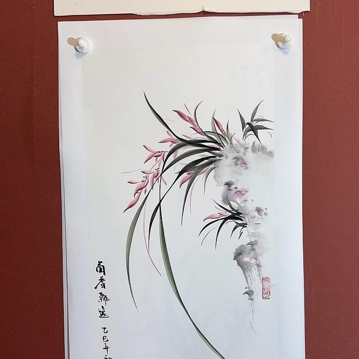 国画听兰老师花鸟