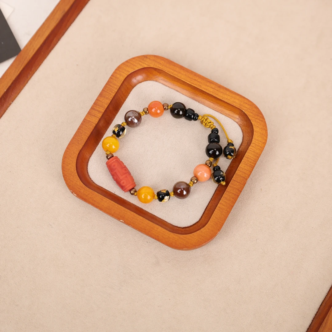 LZ2254 南红藏式珠多宝琉璃手绳