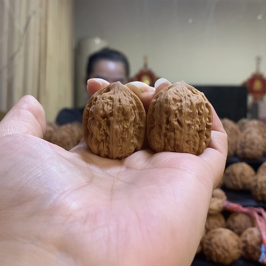 把件文玩核桃28金手指