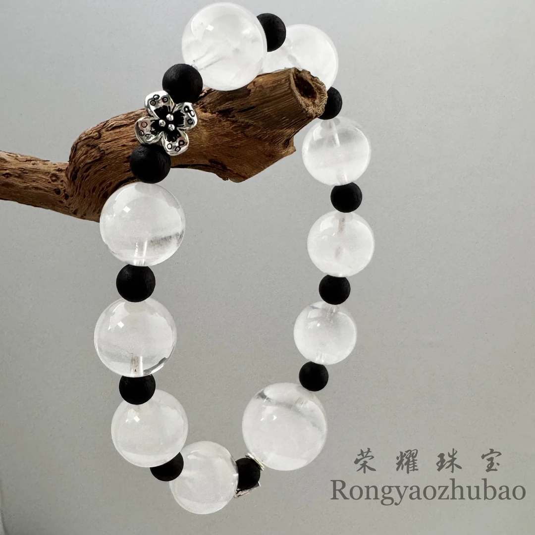 荣耀珠宝【素女谣】天然白幽灵水晶设计款手串313