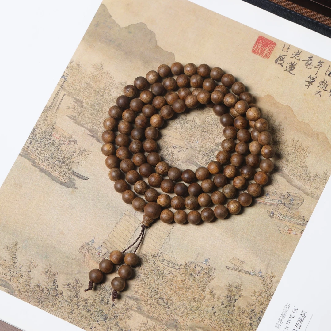 沉香【木丙】海南沉香0.8多圈圆珠手串（多样性发货一条）