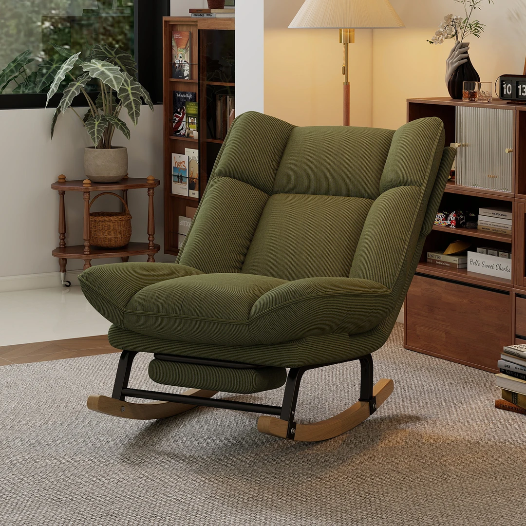 懒人摇摇椅大人躺椅客厅阳台家用休闲单人摇椅沙发可躺成人可折叠