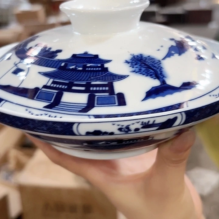 摆件景德镇高温陶瓷和合器