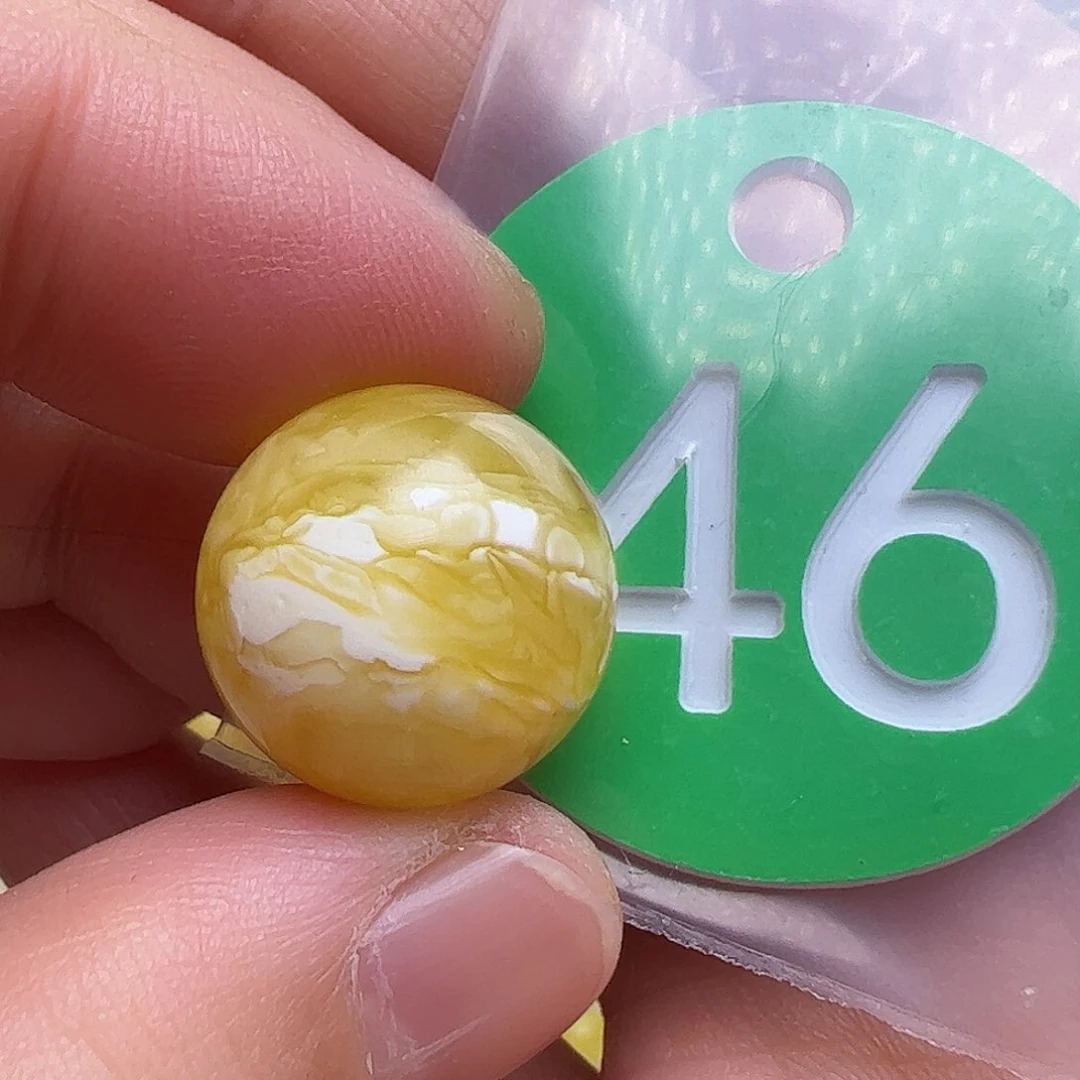 蜜蜡未镶嵌珠宝奇石16.2mm花粉