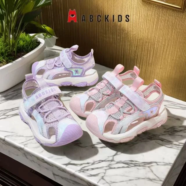 Abckids【交个朋友】网布学生鞋女孩包头休闲沙滩鞋SY223603203AX