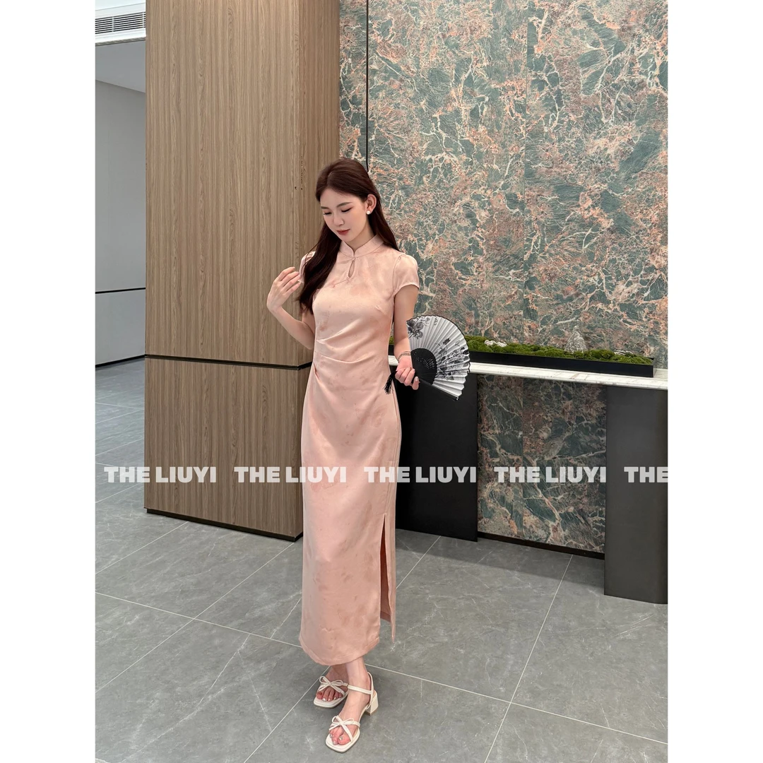 【LIUYI】国色芳华~夏季新中式温柔风旗袍连衣裙55181