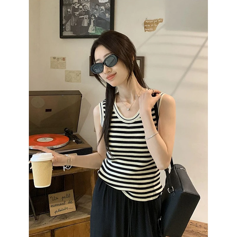 【黑色条纹】3702高品质新款背心吊带