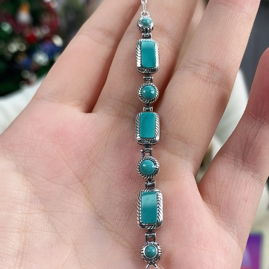 绿松石银S925镶嵌珠宝奇石