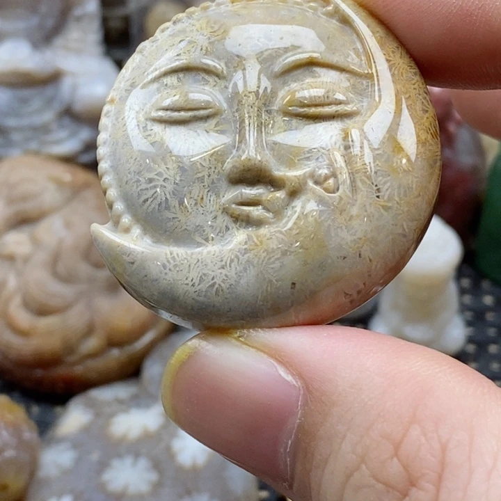 硅化珊瑚（珊瑚玉）颈饰未镶嵌醉*生