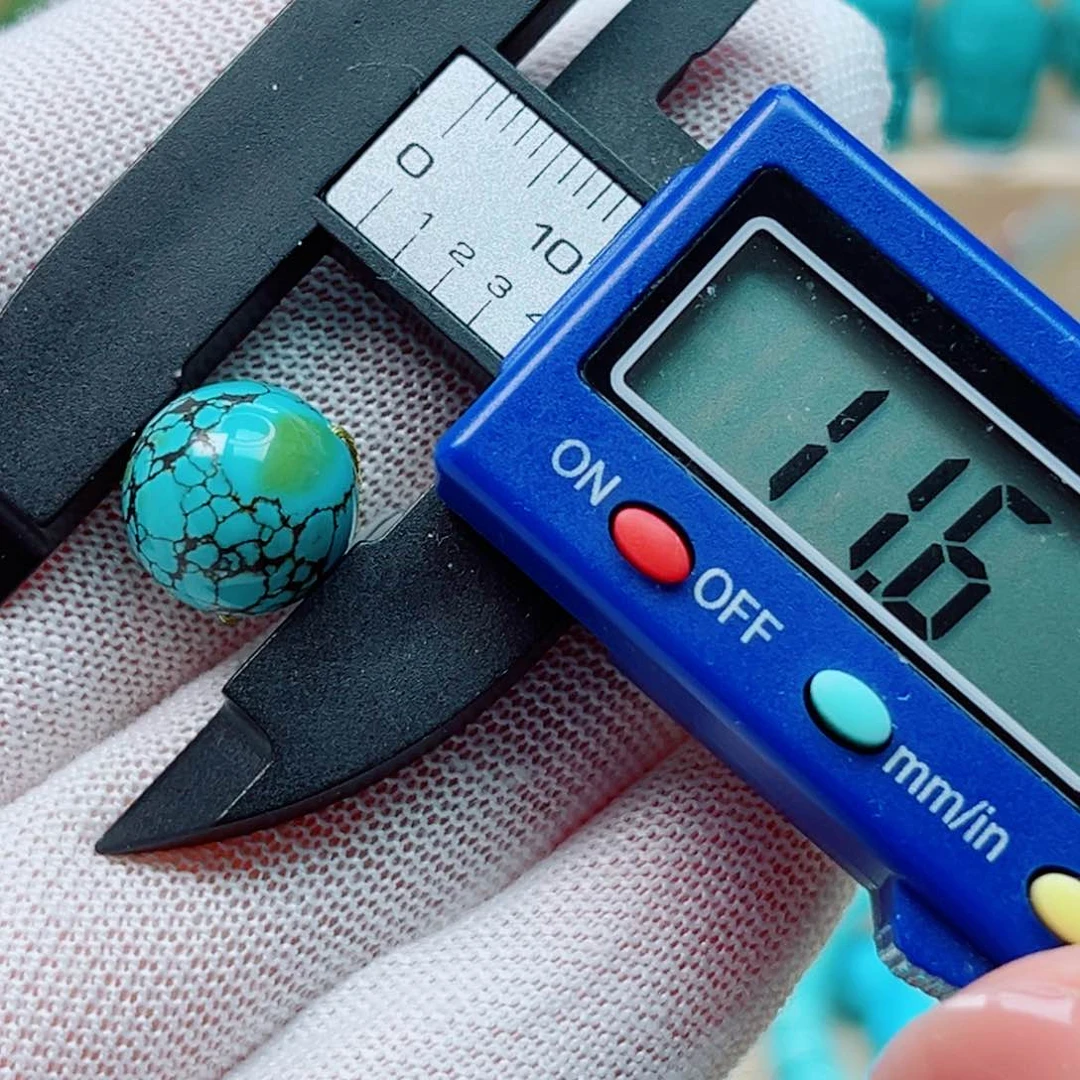 绿松石未镶嵌卡11.6圆珠