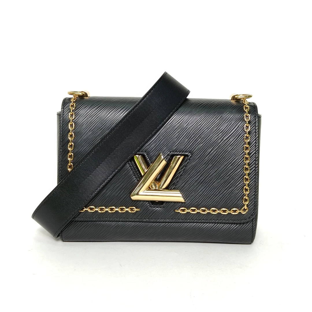 95新 LouisVuitton/路易威登 【双双】TWIST 中号 23 黑色EPI2020