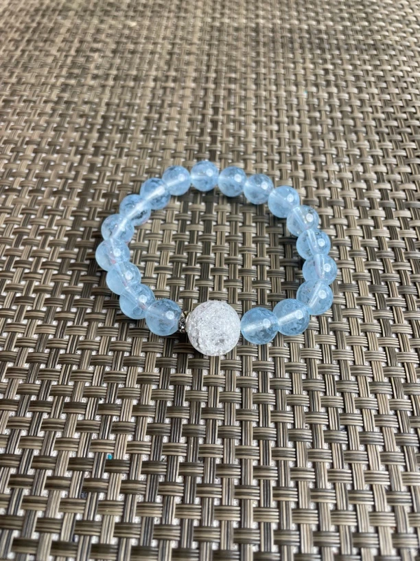 合金石英石手链 蓝色星海  L028  （无礼盒）