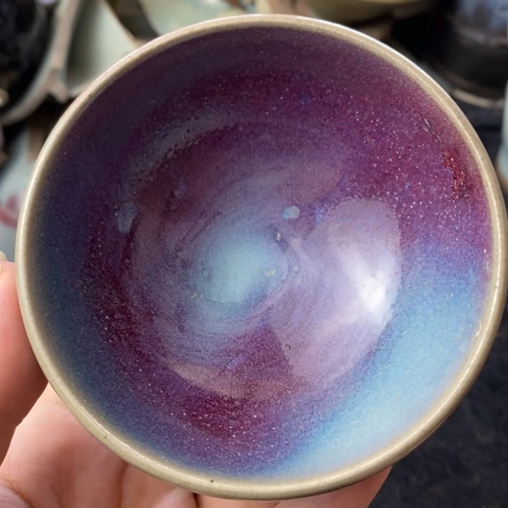 炉钧台窑窑变鸡心盏